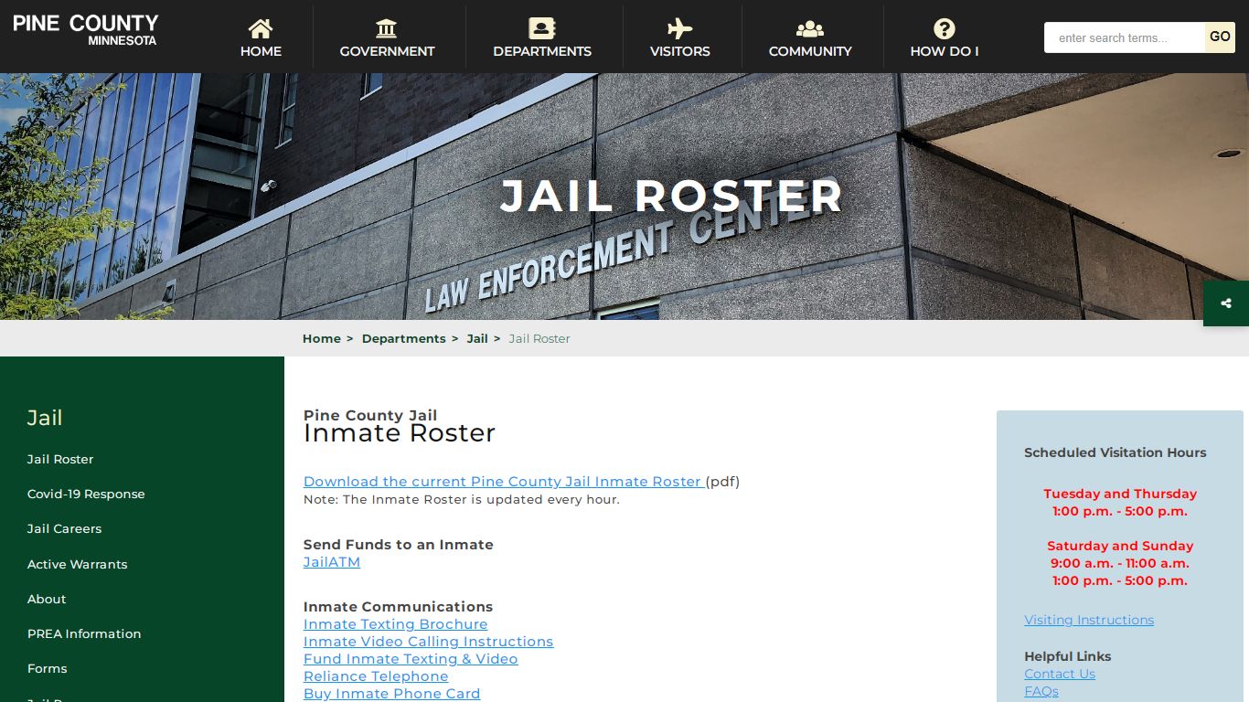 Jail Roster - Welcome to Pine County, MN