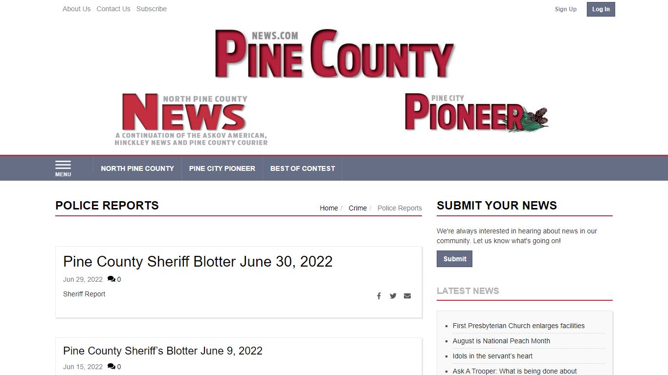 Police Reports | pinecountynews.com